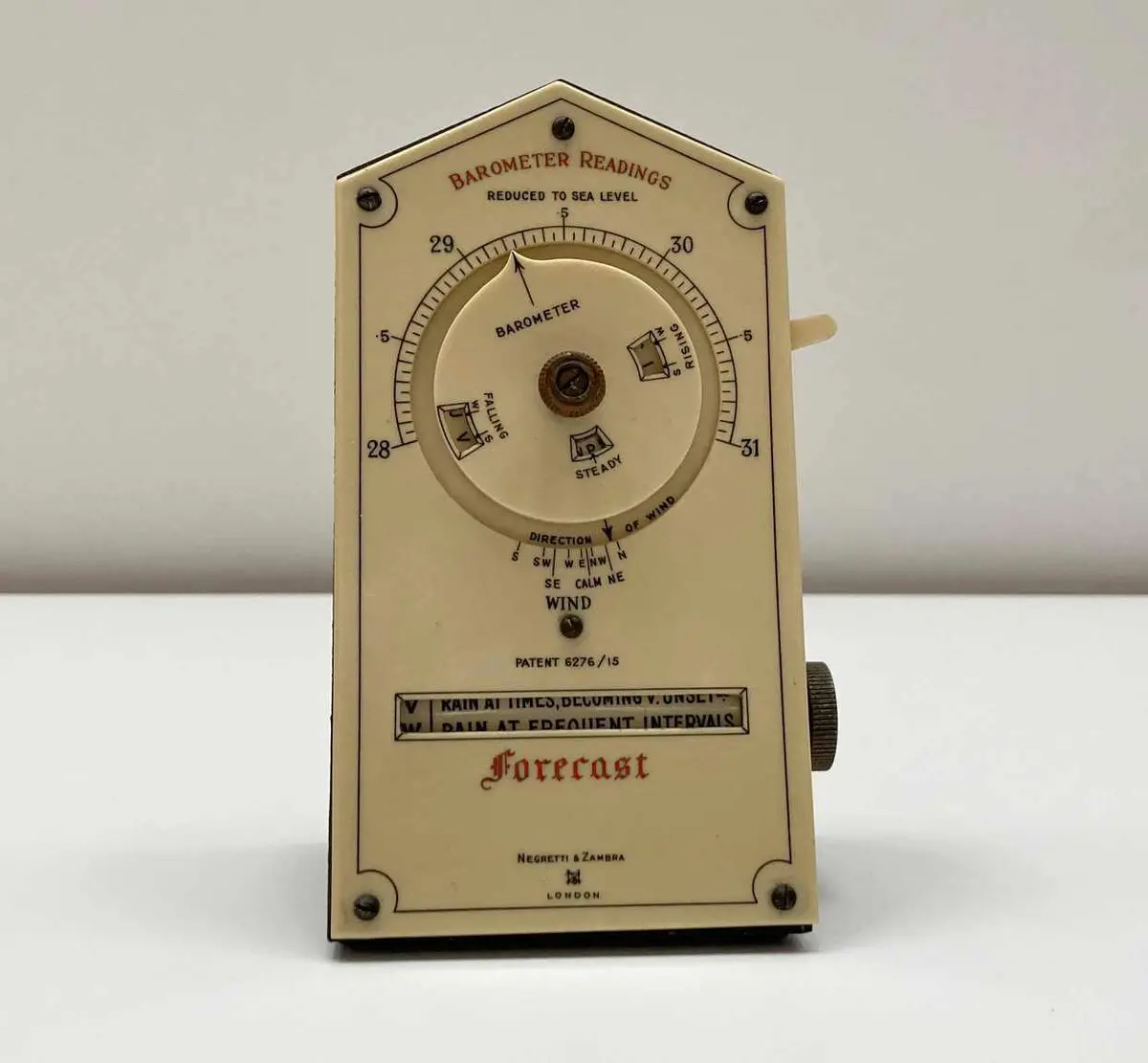 Early Twentieth Century Desktop Weather Forecaster By Negretti & Zambra London 1