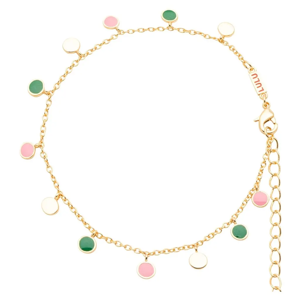 Boho Bracelet Gold Plated - Green 1