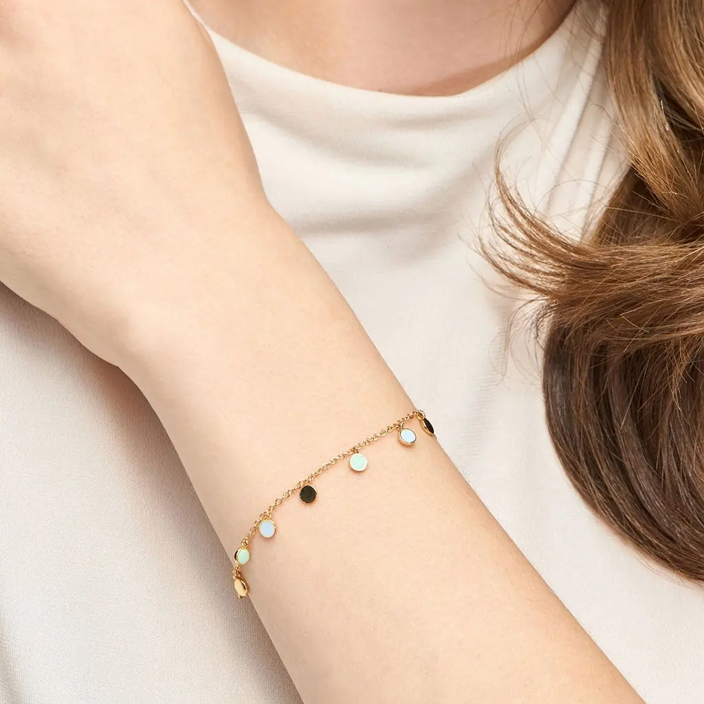 Boho Bracelet Gold Plated - Skyride Blue/Seasalt Green 2