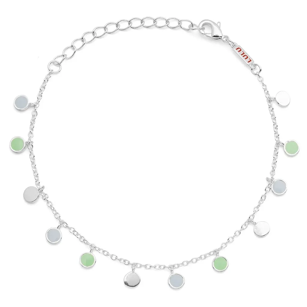 Boho Bracelet Silver Plated - Skyride Blue/Seasalt Green 1
