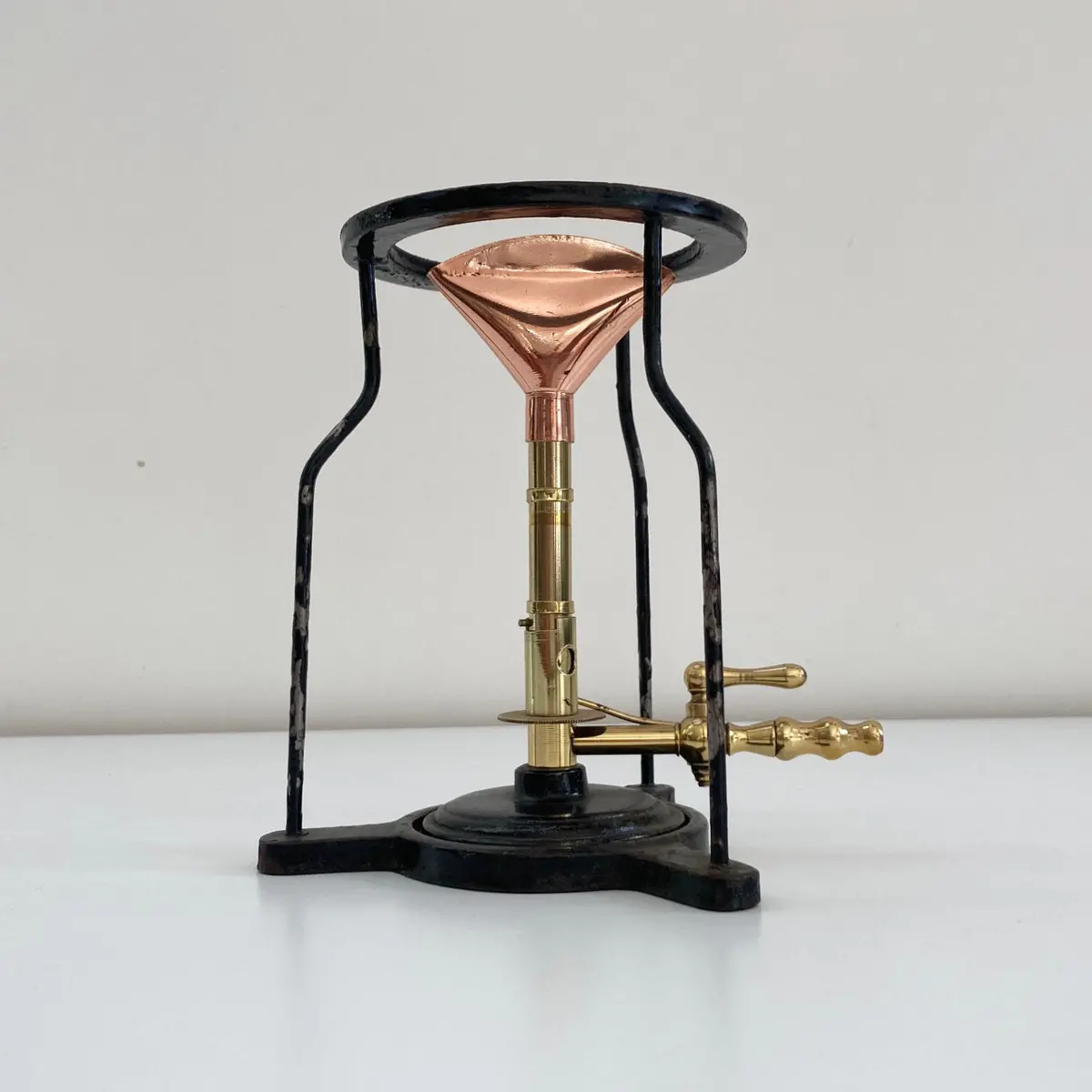 Late Victorian Self-Igniting Bunsen Burner On Stand 1