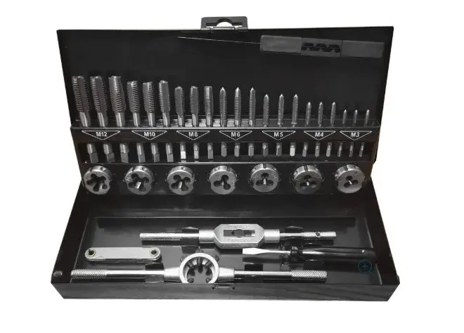 Sin-450.0002 Powerhand 32Pc Tap & Die Set Metric M3-M12 1