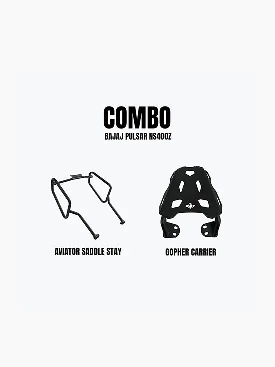 Bajaj Ns 400Z Aviator Saddle Stay & Gopher Carrier Combo 1