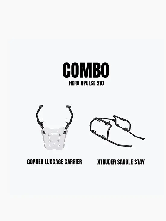 Hero X Pulse 210 Xtruder Saddle Stay & Gopher Carrier Combo 1