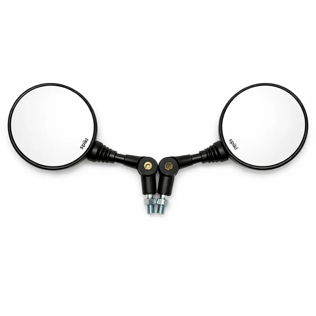 Spiki Cf Touring Mirrors (Pair) | 360 Degree  Foldable Rear View Mirrors | Wide View | Universal Fit For Motorcycles 1