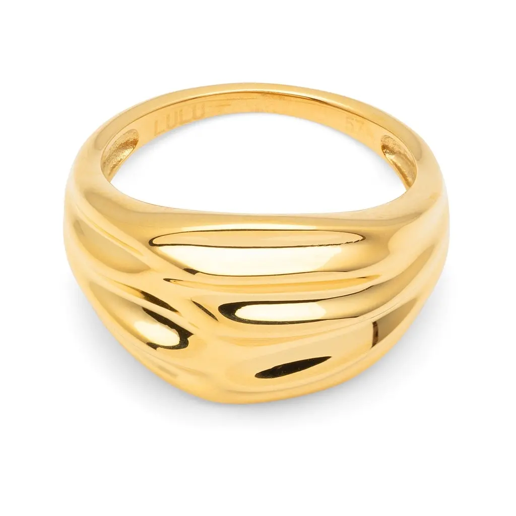 Chunky Silk Ring - Gold Plated 1