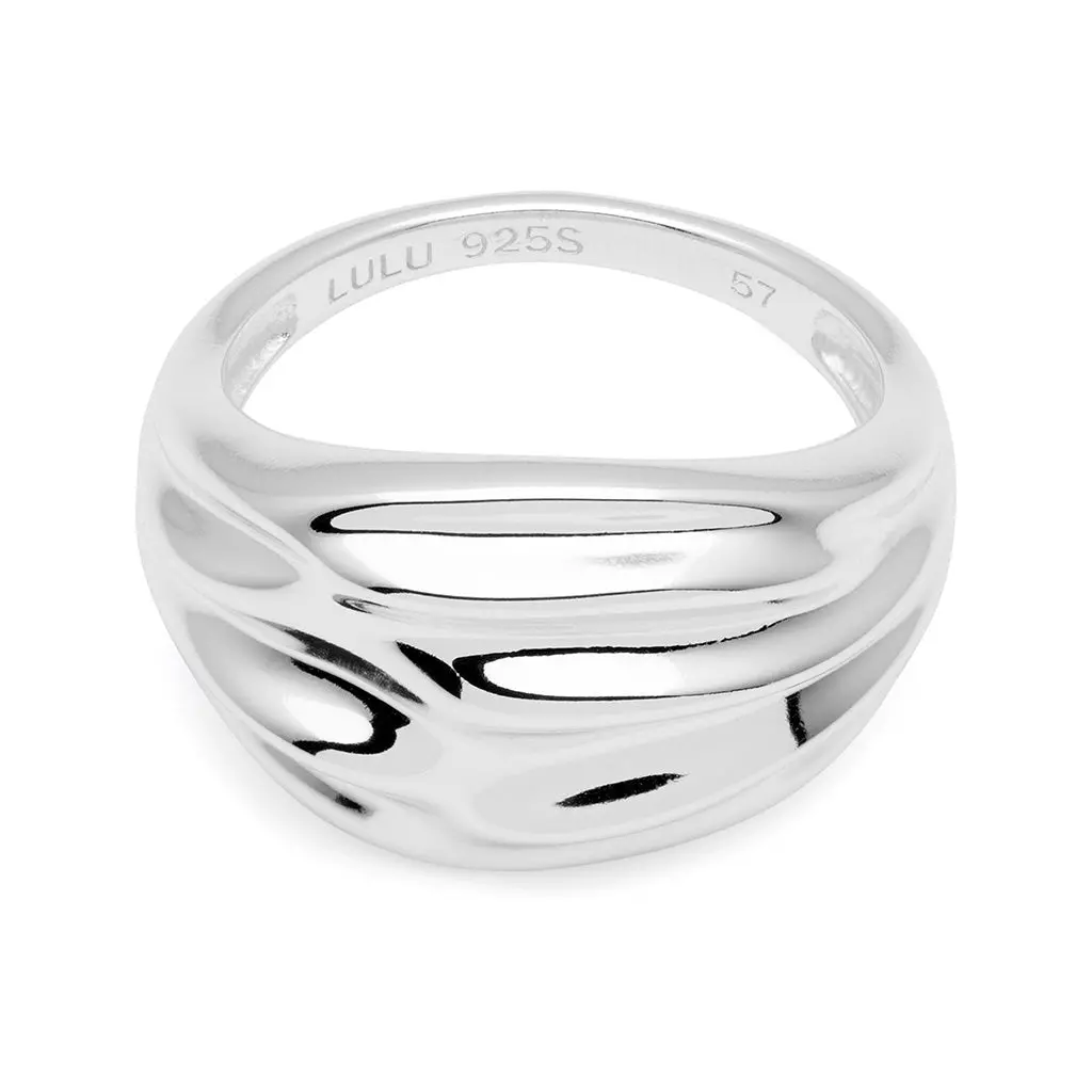 Chunky Silk Ring - Silver 1