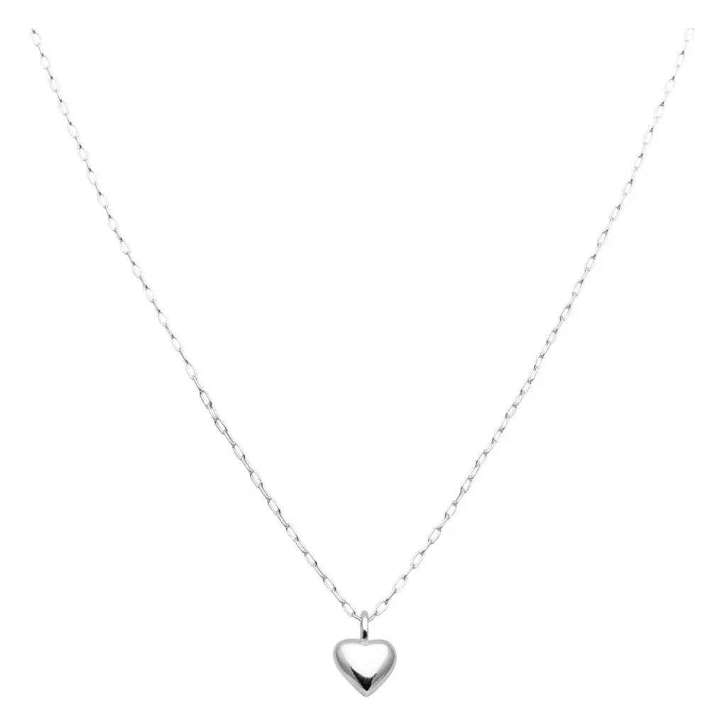 Classic Heart Necklace - Silver 1
