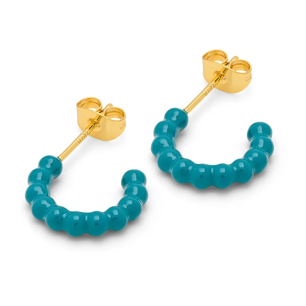 Color Ball Hoops - Small - Pair - Retro Blue 1