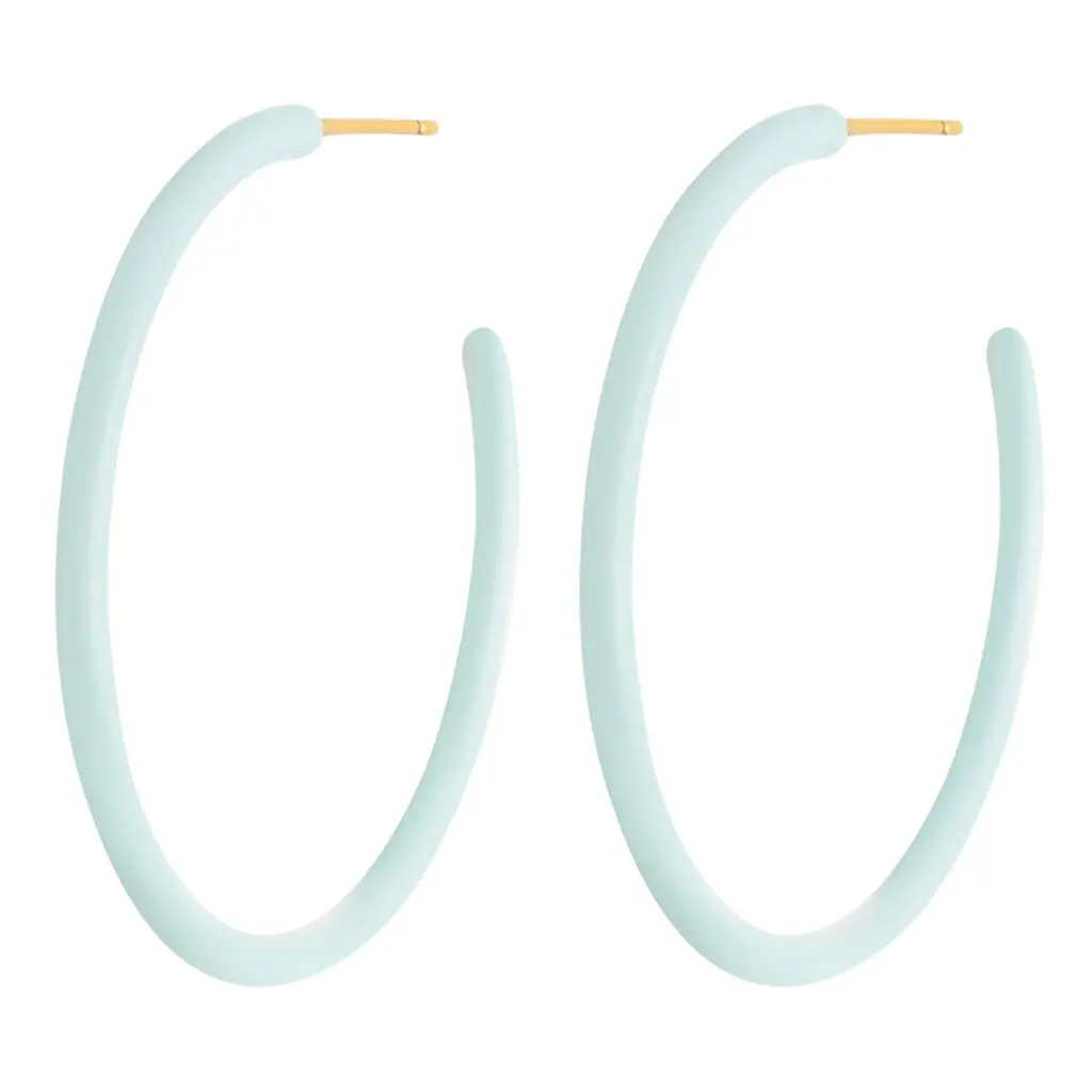 Color Hoops Large Pair - Mint 1