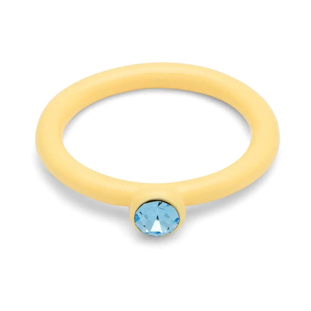 Color Ring Crystal - Soft Yellow 1