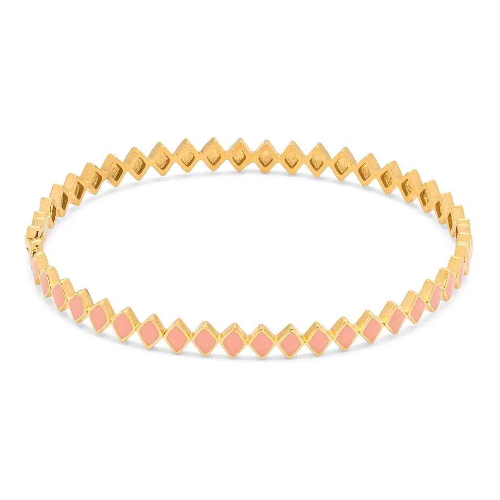 Confetti Bangle - Gold Plated - Burnt Coral 1