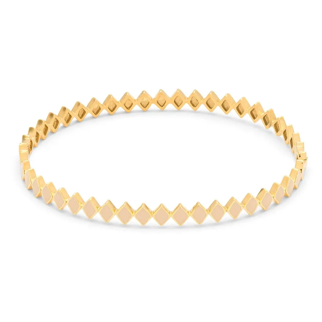 Confetti Bangle - Gold Plated - Buttercream 1