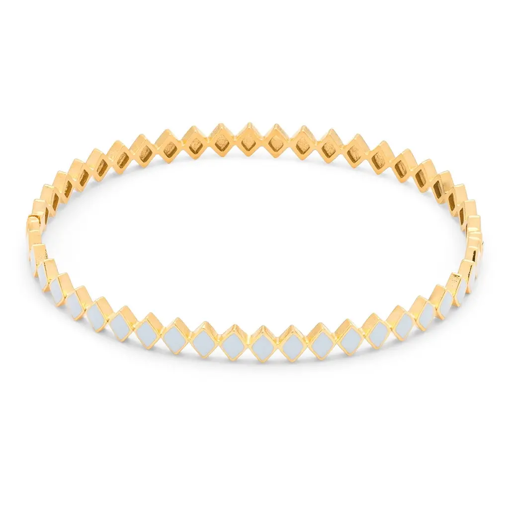 Confetti Bangle - Gold Plated - Skyride Blue 1