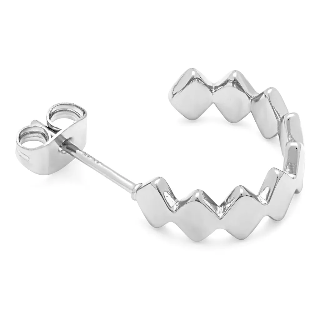 Confetti Hoops Pair Silver Plated - Silver Plated 1