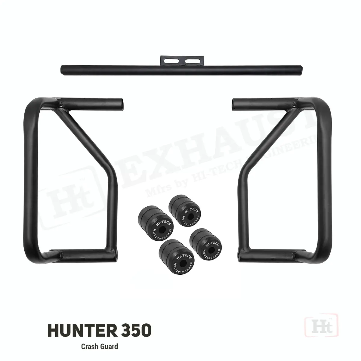 Crash Gaurd For Hunter 350 – 4 Metal Slider Black Matt – Sb 653 / Ht Exhaust 1