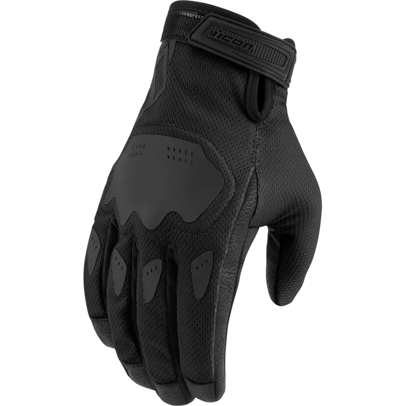Icon Hooligan Ce Mens Motorcycle Short Textile Gloves 1