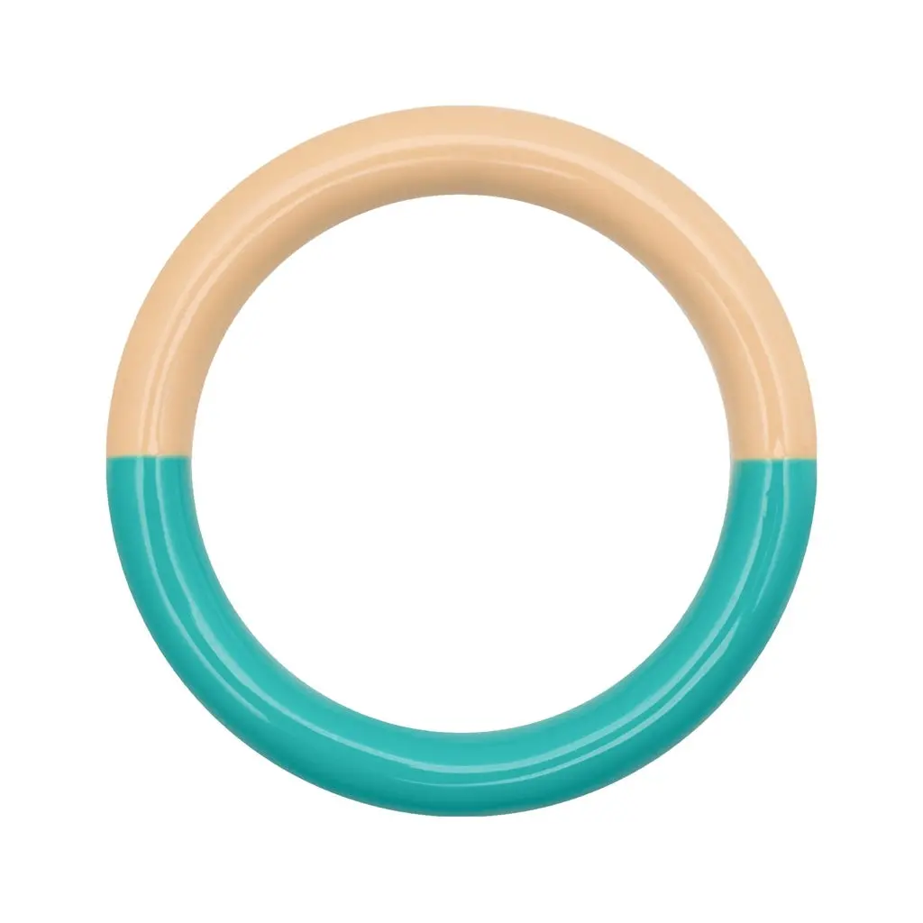 Double Color Ring - Petrol/Buttercream 1