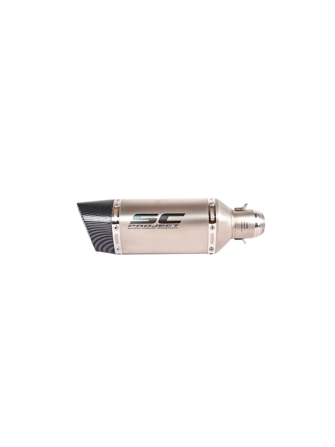 Sc Project Short Exhaust Slash Cut Silver End Carbon 1