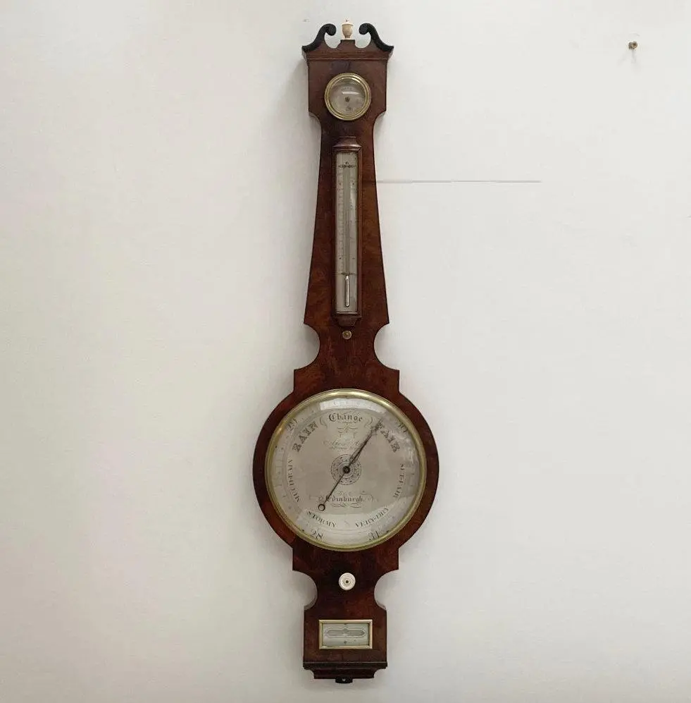George Iv Mahogany Wheel Barometer By Alexander Adie Edinburgh 1