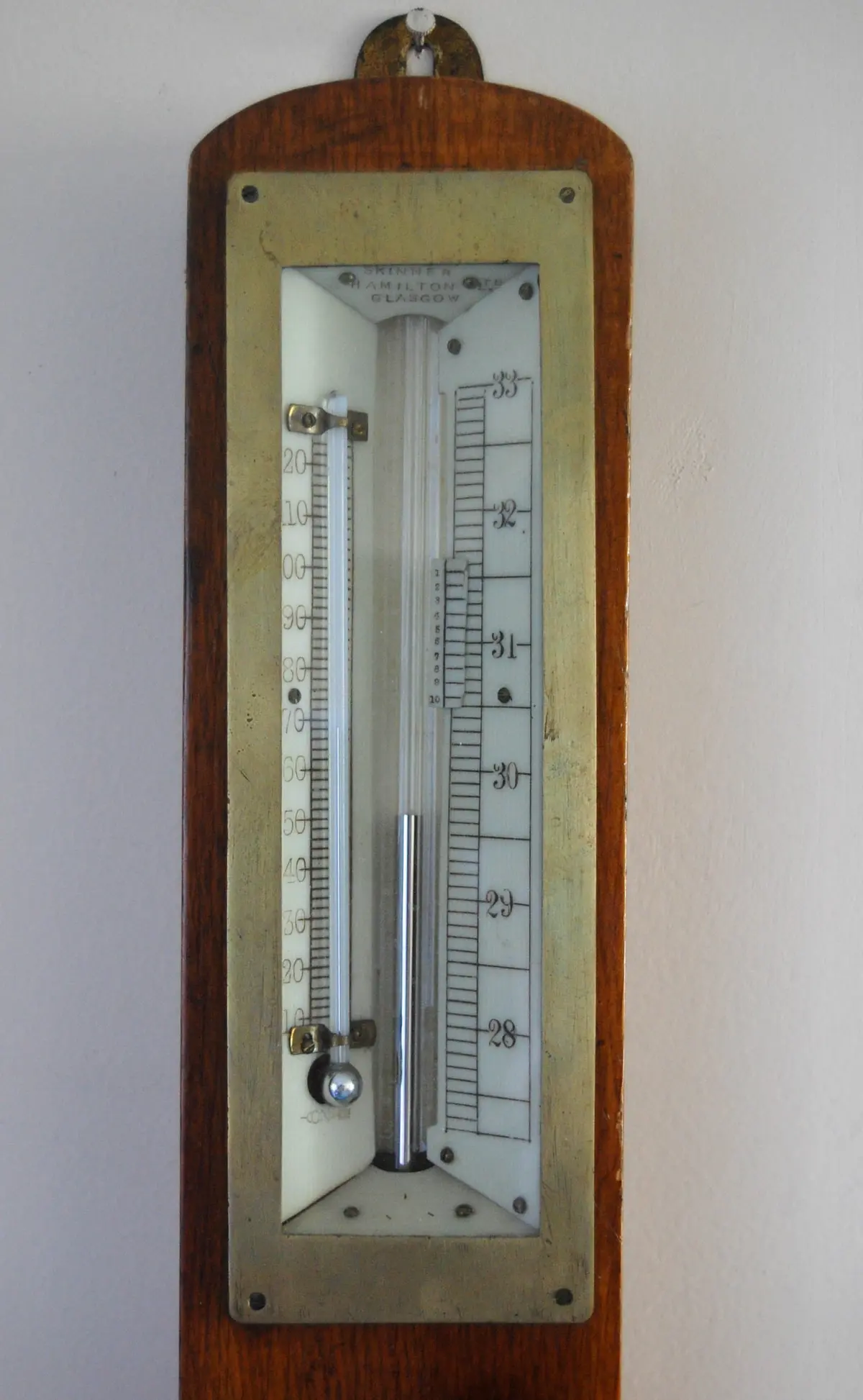 Edwardian Mining Stick Barometer By Thomson Skinner & Hamilton Of Glasgow 1