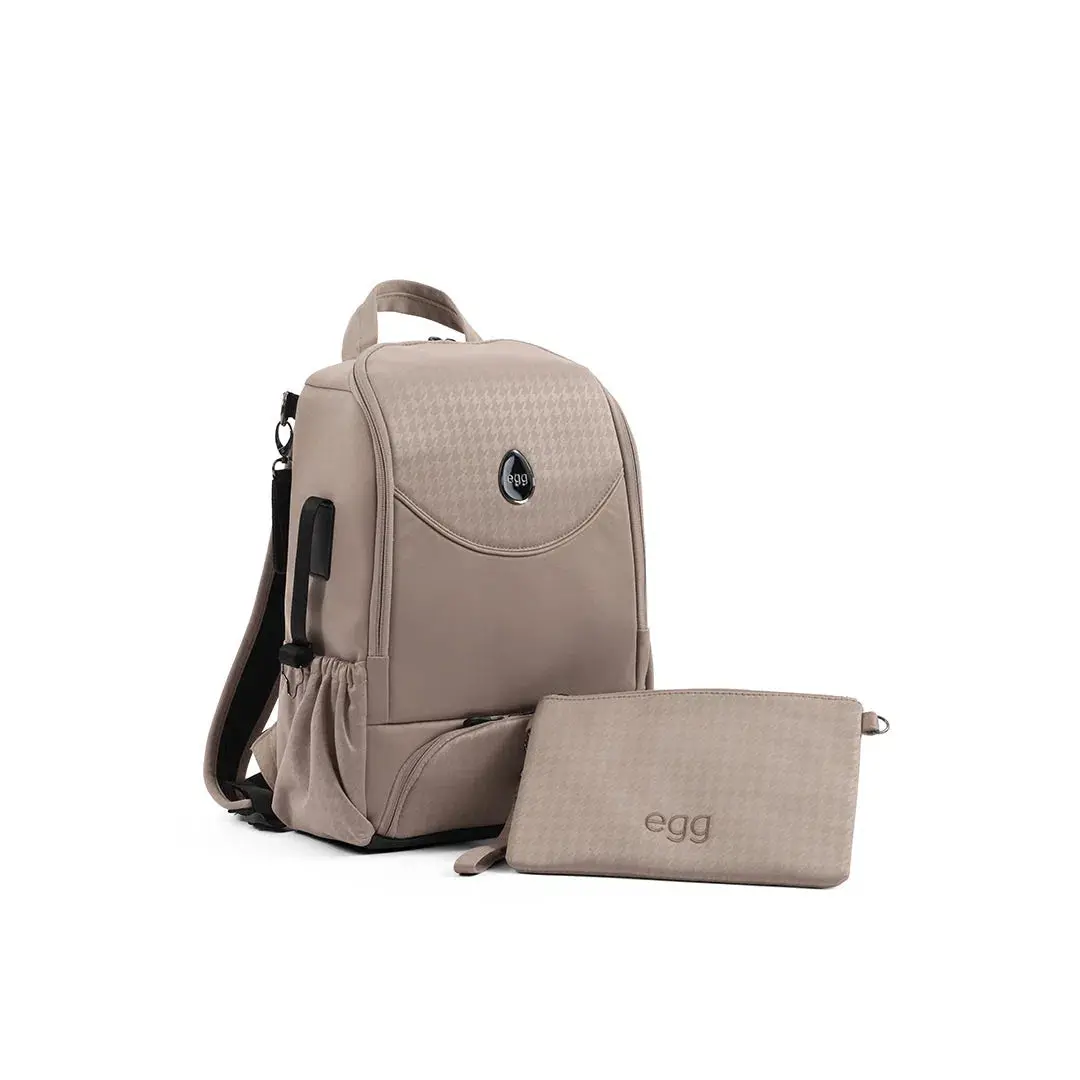 Egg3 Toploader Backpack - Houndstooth Almond 1