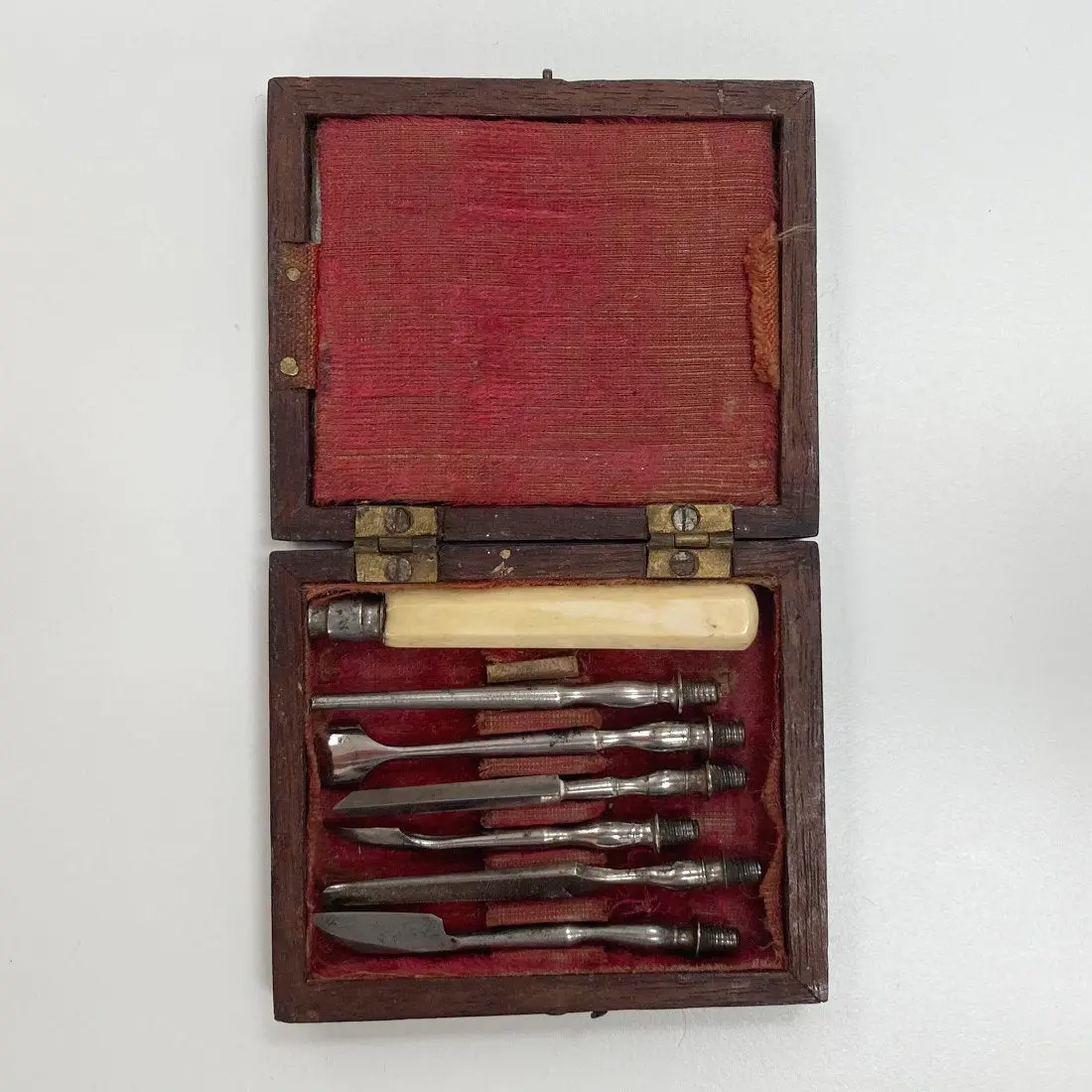 Georgian Mahogany Cased Set Of Dental Scalers 1