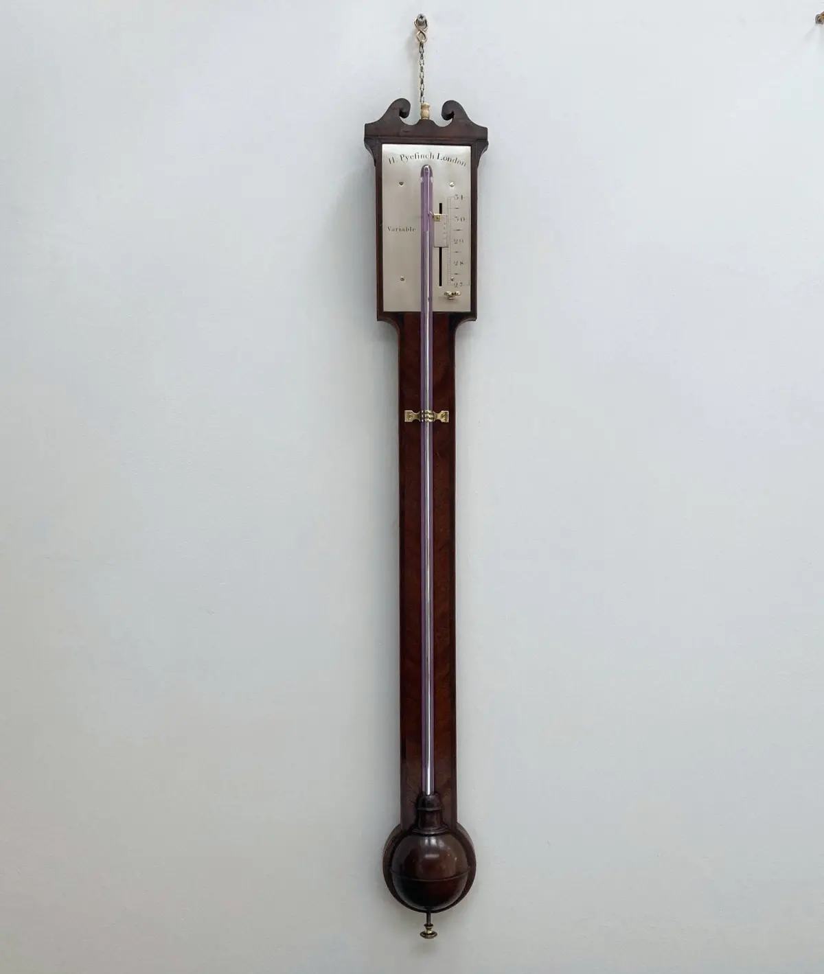 Mid Eighteenth Century Stick Barometer By Henry Pyefinch London 1