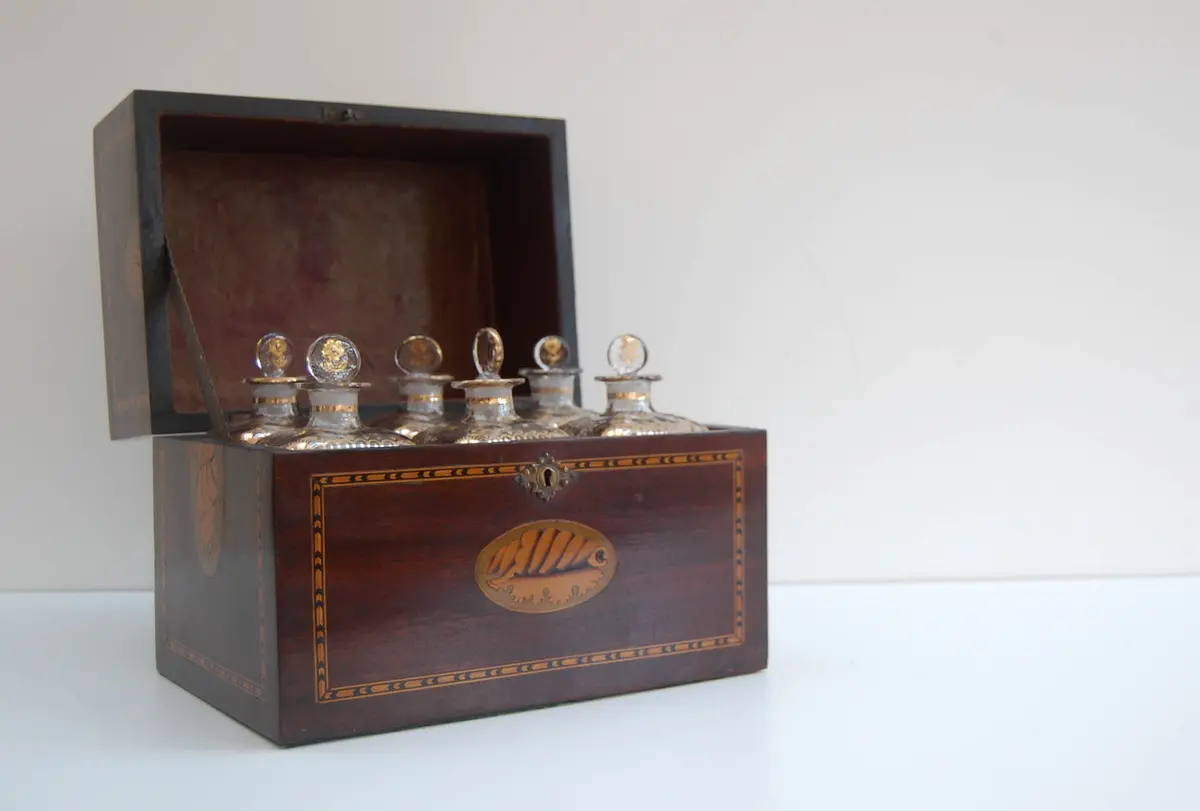 Late Eighteenth Century Travelling Spirit Decanter Set 1