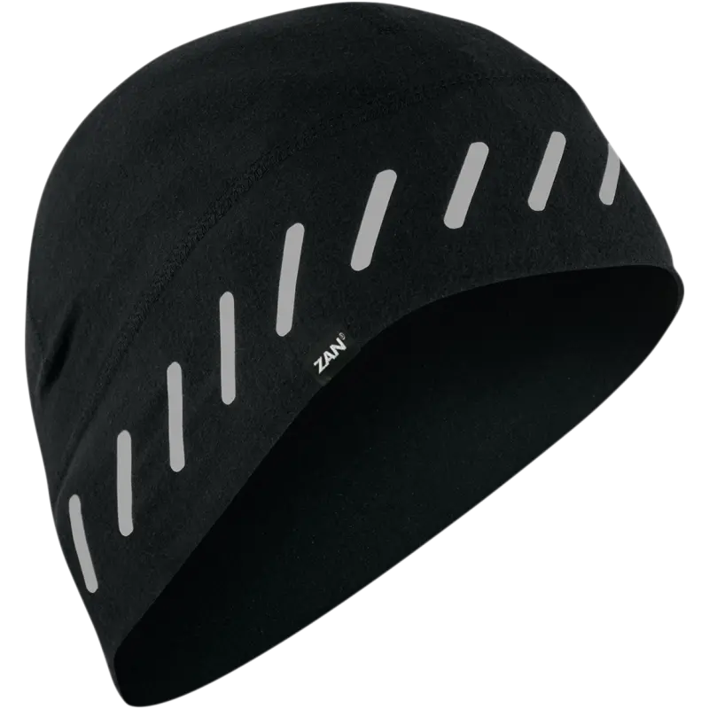 Zan Headgear Helmet Liner/Beanie Sportflex Series Reflective Black Whl 1