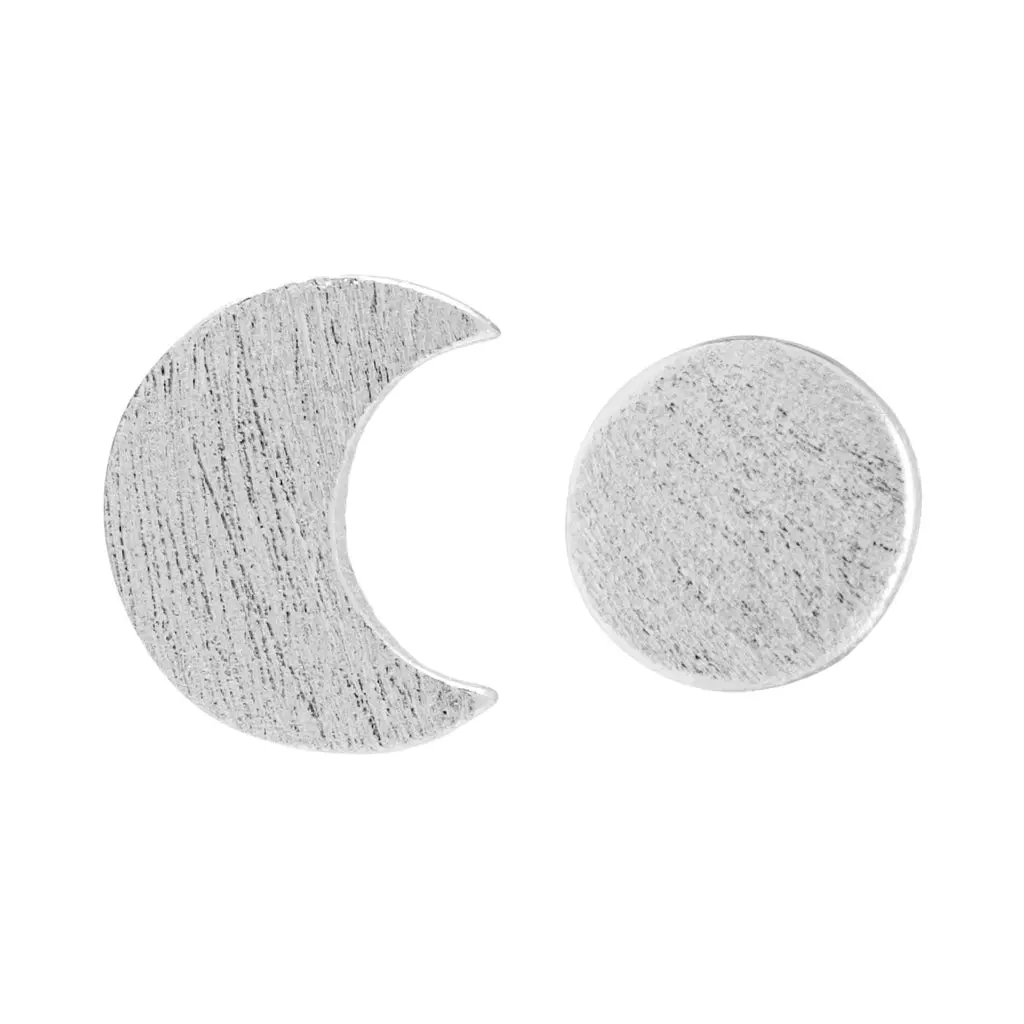 Family To The Moon And Back Earrings Pair - Silver 1