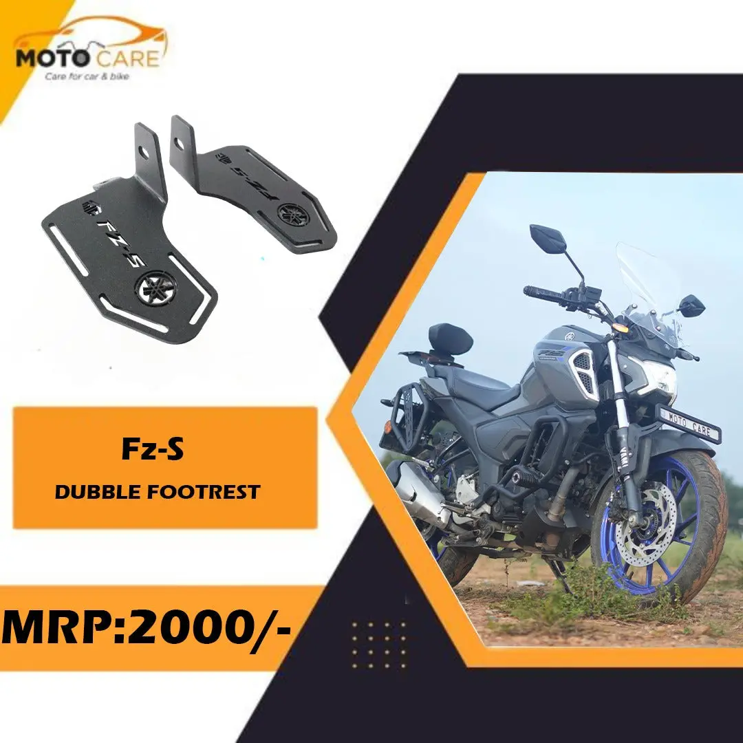 Moto Care Heavy Metal Foot Rest Compatible For Yamaha Fz-S (Set Of 2) 1