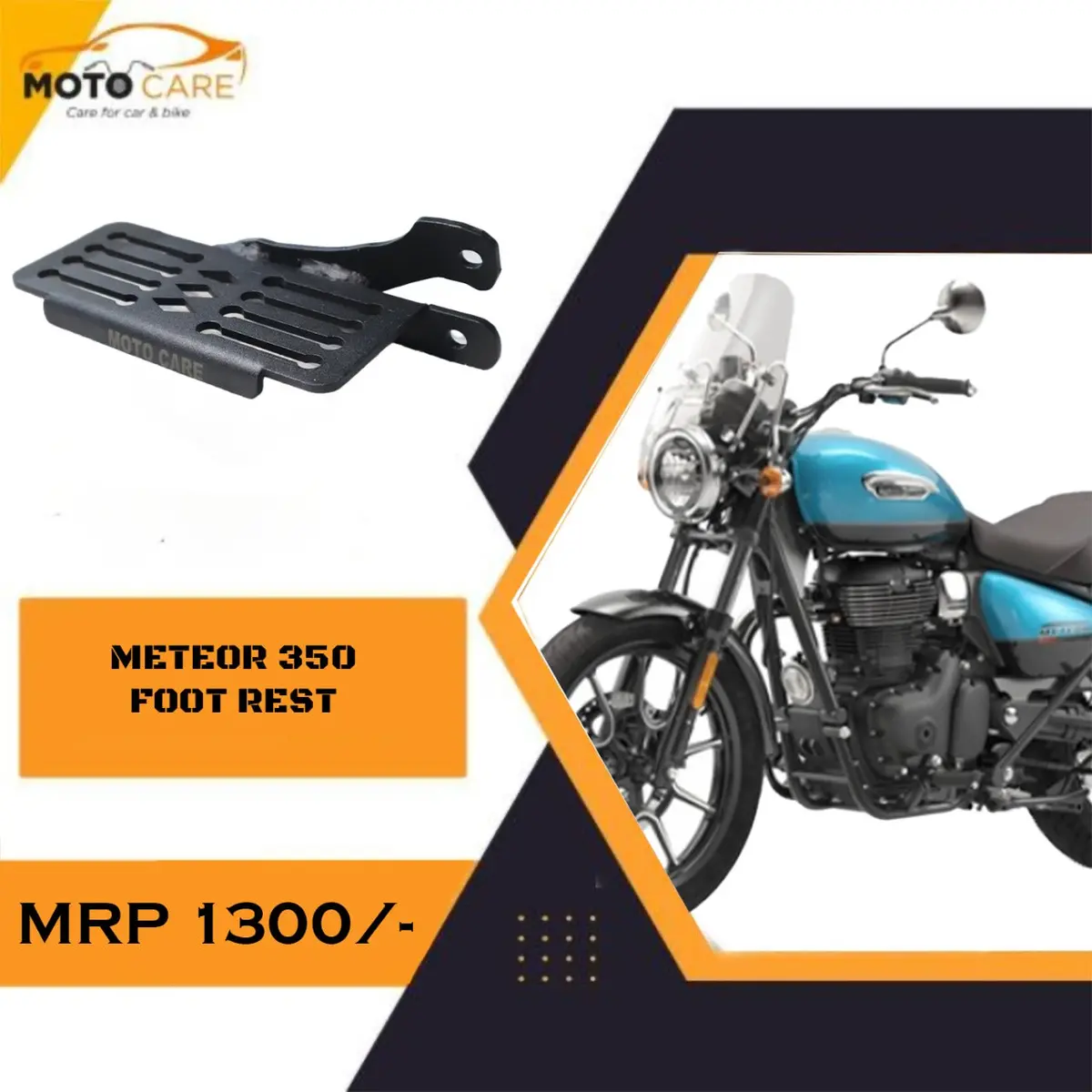 Moto Care Foot Rest Compatible For Royal Enfield Meteor 350 1