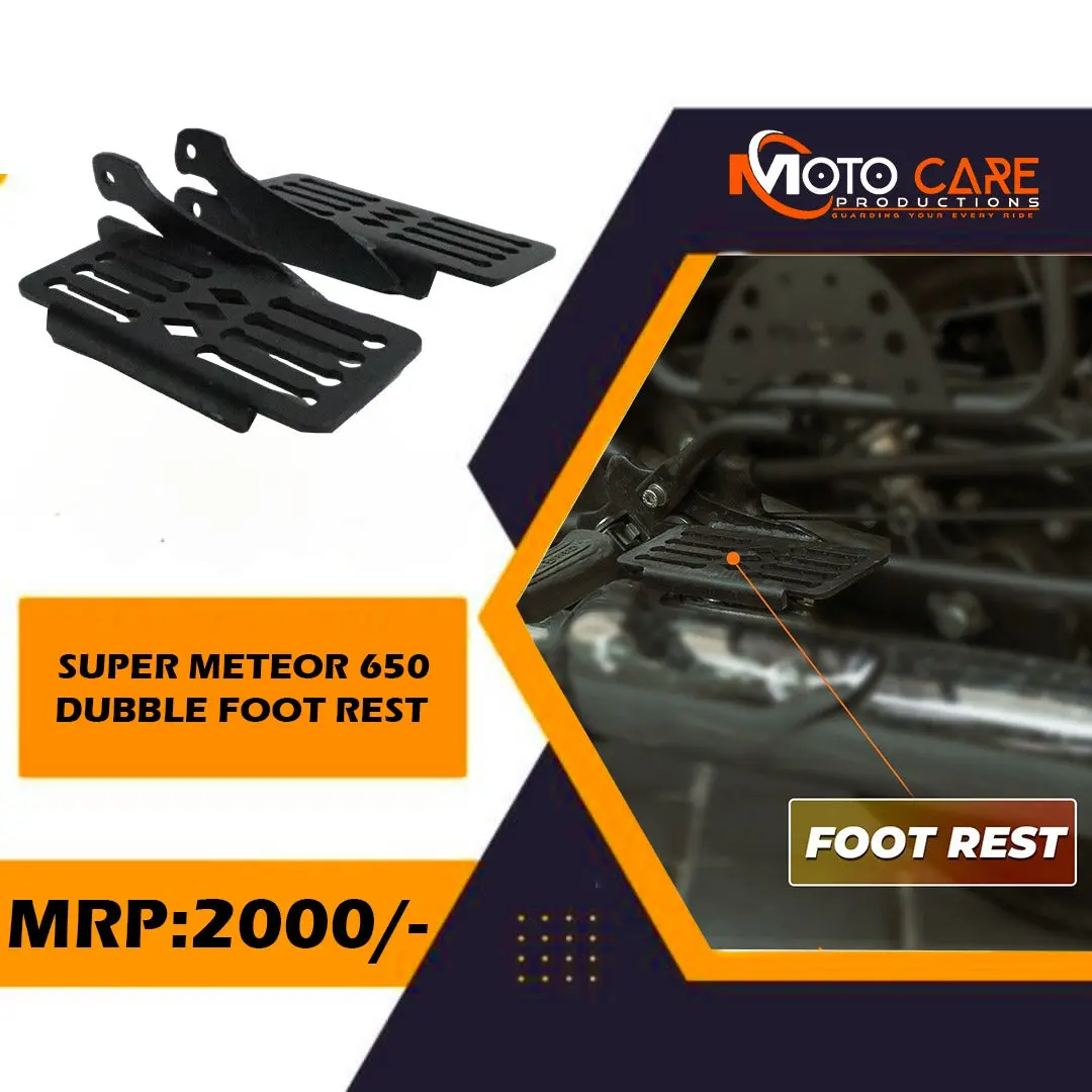 Moto Care Foot Rest Compatible For Royal Enfield Super Meteor 650 (Set Of 2) 1