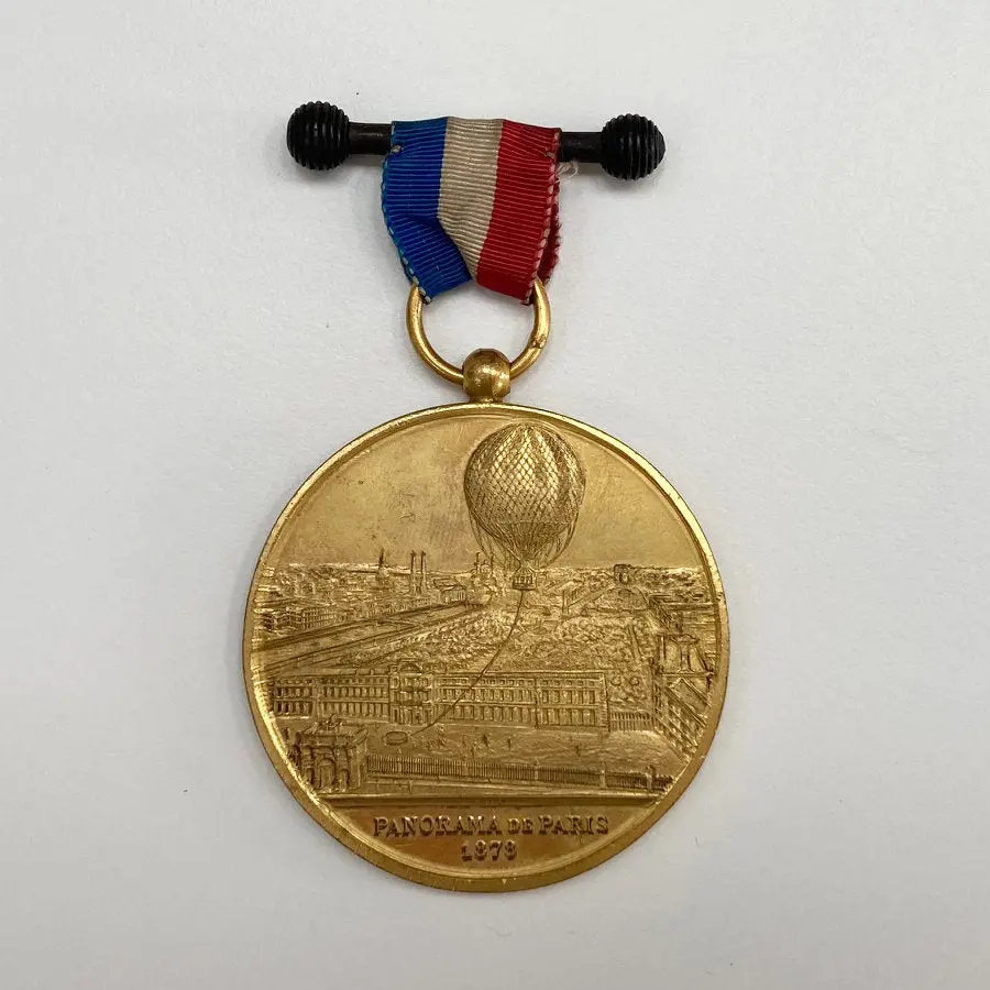 1878 Paris Exposition Balloon Ascent Medal - Henri Giffard 1
