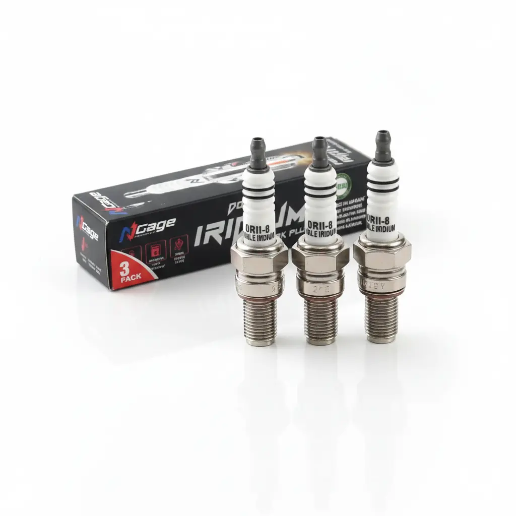 Pulsar Ns 200 Bs6 | Ngage Double Iridium Spark Plug | Made In Japan - Pack Of 3 1