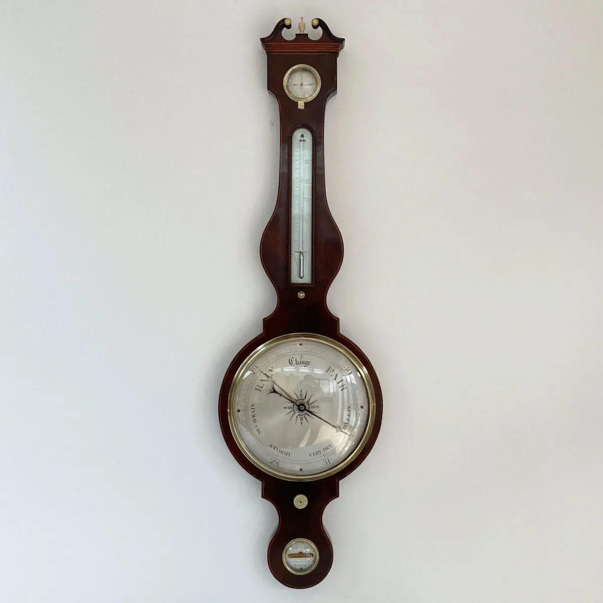George Iii Wheel Barometer By The Globemakers J&W Newton Of 66 Chancery Lane London 1
