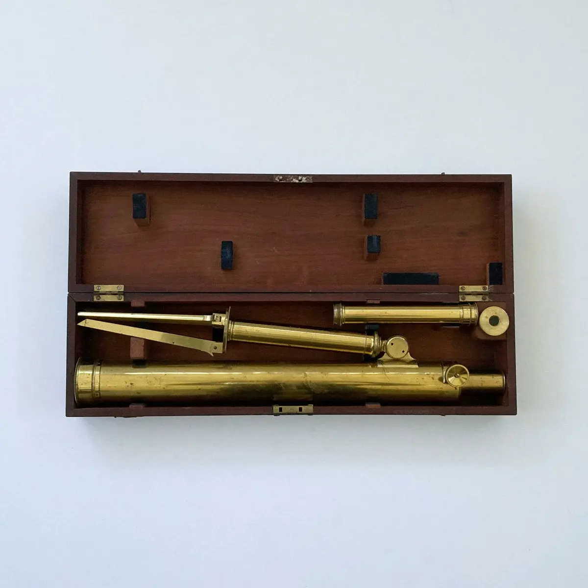 Small Georgian Cased Library Telescope On Stand By Matthew Berge London 1