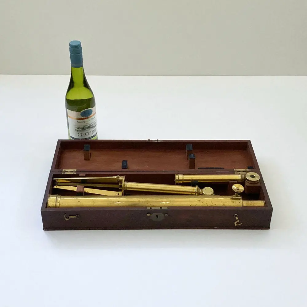 Small Georgian Cased Library Telescope On Stand By Matthew Berge London 2