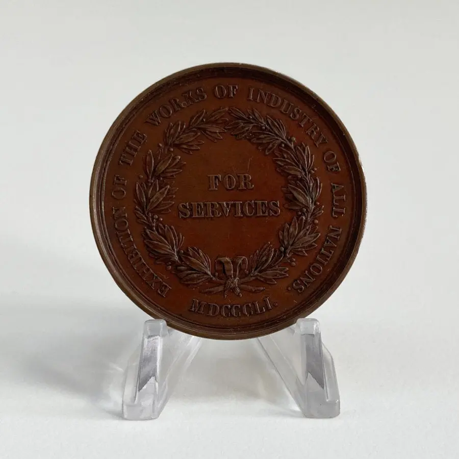 Great Exhibition Royal Commission Services Medal To Robert Stephenson Engineer 1