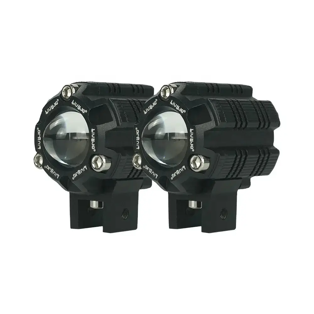 Liu Hjg Mini Driving Fog Light For All Motorcycle With Wiring Harness /Scooter/Jeep  (20W*2) Heavy 1