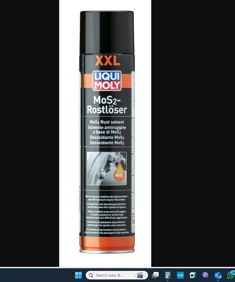 1613 Liqui Moly Mos2 Rust Solvent Aerosol 600Ml 1