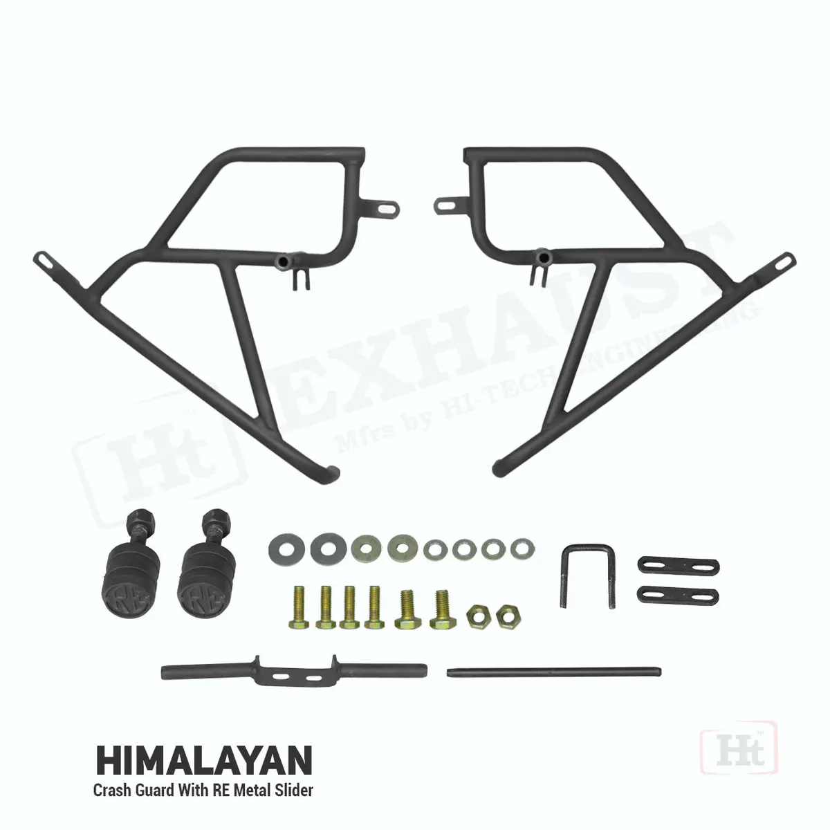 Hmalayan Crash Guard With Re Metal Slider With – Color Option Available Hm 210 – Ht Exhaust 1