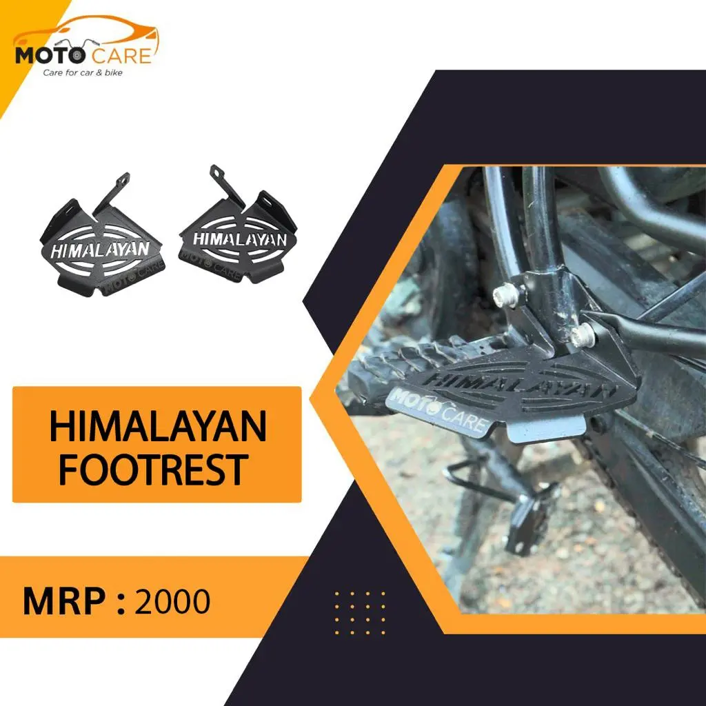 Moto Care Heavy Metal Foot Rest Compatible For Royal Enfield Himalayan 1