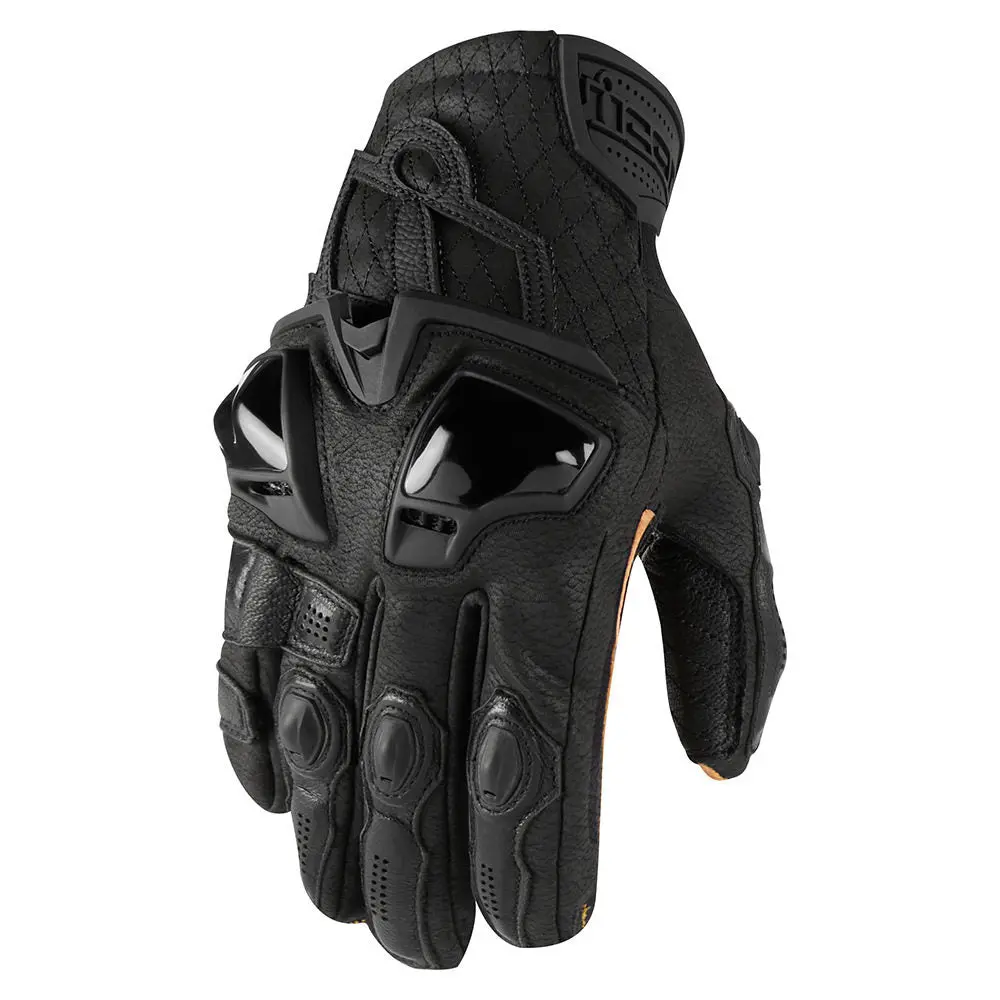 Icon Hypersport Mens Motorcycle Short Leather Glove 1