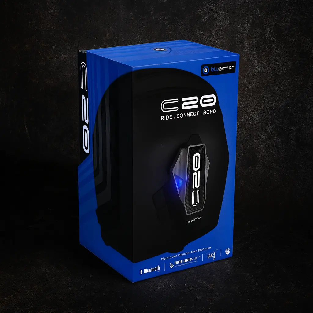 Bluarmor C20 Intercom System For Motorcycles | Ridegrid™ Lite 1
