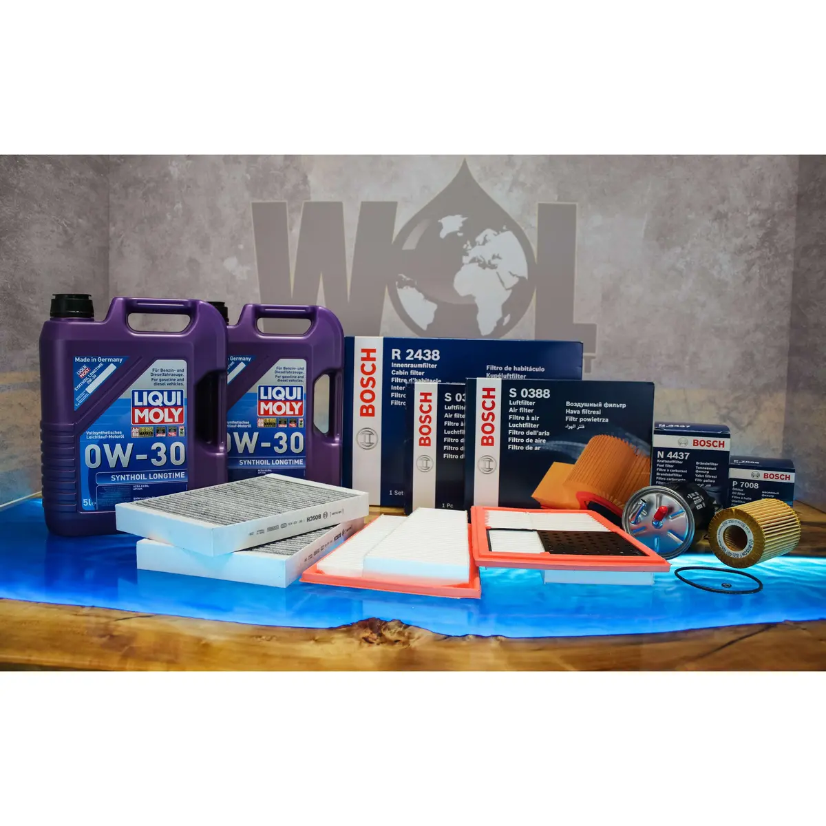 Mercedes Benz W221 S-Class S320 Bosch Filters Liqui Moly Engine Oil Mb01 7