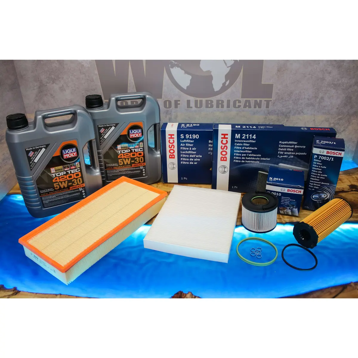 Vw Touareg 3.0Tdi V6 Bosch Filters Liqui Moly Engine Oil Vw01 6