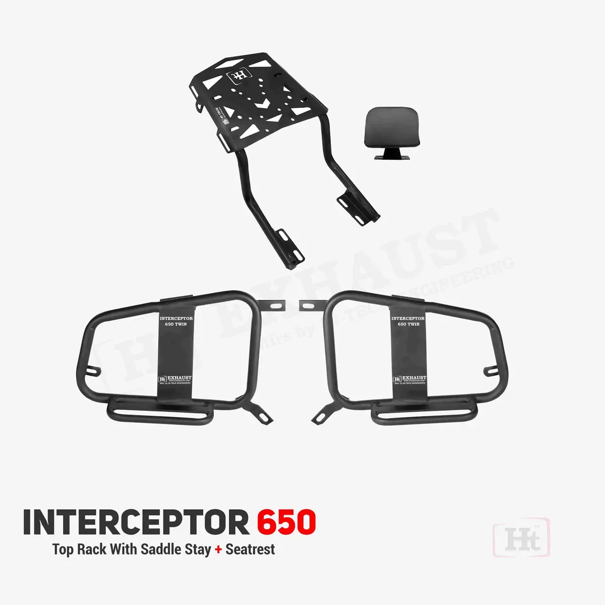 Interceptor 650 And Continental Gt 650 Top Rack, Seat Rest With Saddle Stay – In 313 / Ht Exhaust 1