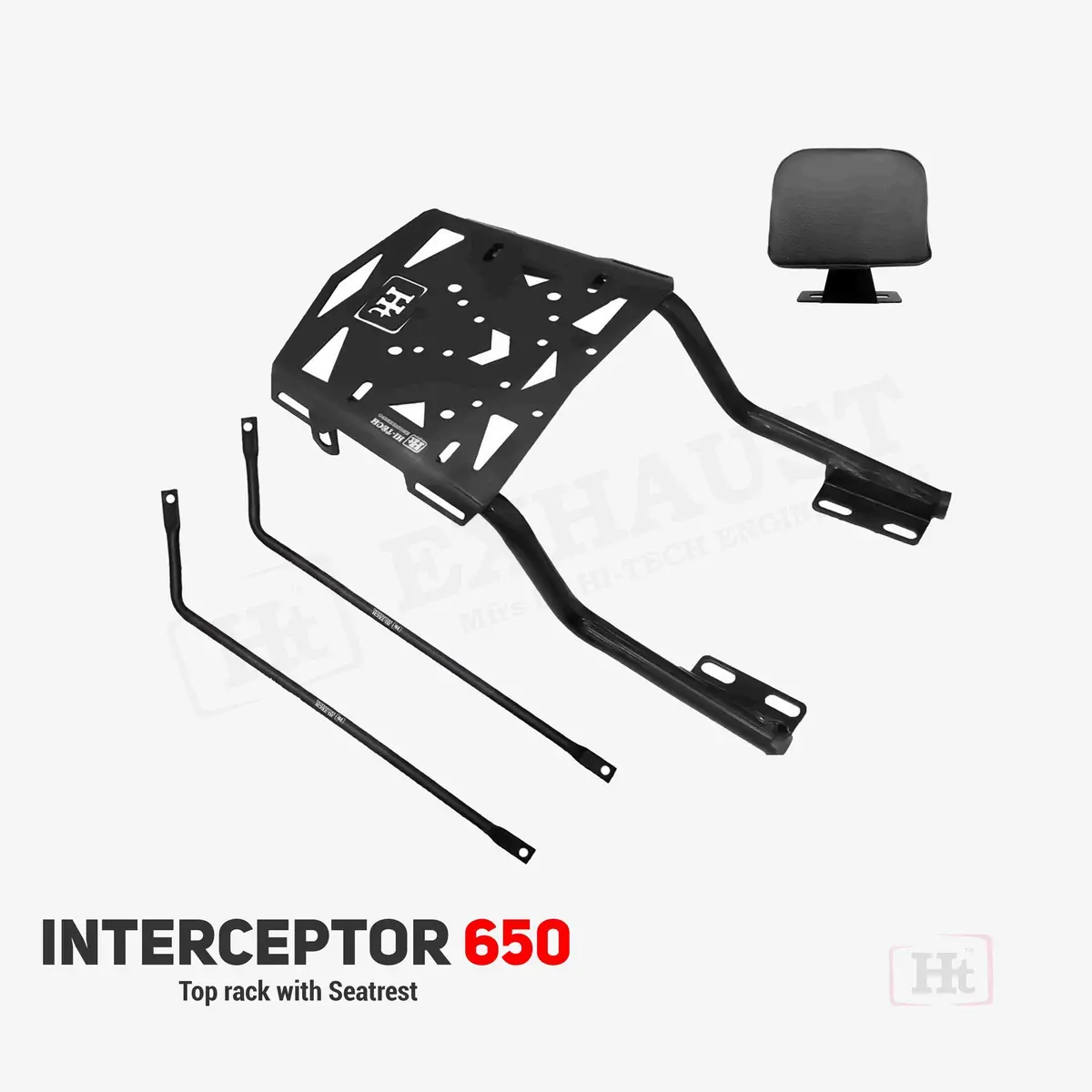 Hitech Top Rack With Seat Rest For Interceptor And Gt 650 – In 317 / Ht Exhaust 1